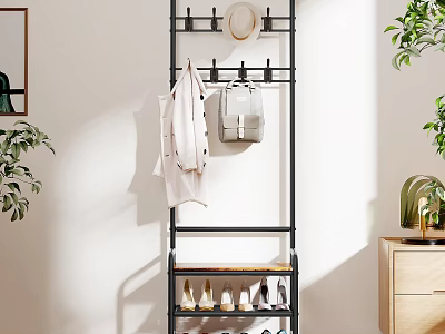 Shoes Shoe Rack Decorative Painting Sofa Clothes Storage Rack Living Room 3d model