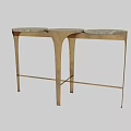 Modern Dining Bar Stools With Wooden Round Tops And Golden Metal Legs