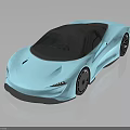 Light Blue Modern Sports Car With Sleek Design Black Wheels And Glossy Finish