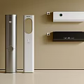 Modern Air Conditioner Fan Tower And Wall Mounted Design In Silver White Black
