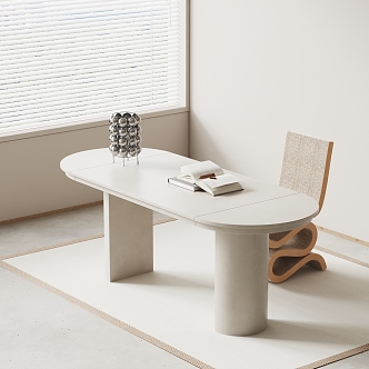 Modern molteni Desk and Chair Casual Desk and Chair Office Desk and Chair 3d model