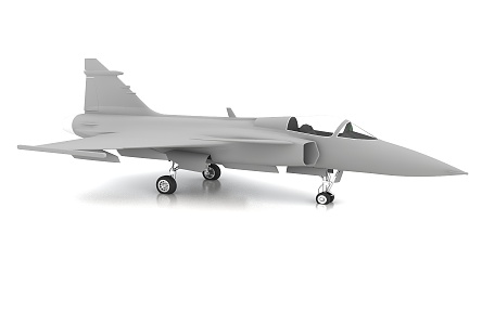 modern fighter aircraft 3d model