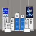 Modern charging treasure self-service charging treasure charging stand 3d model