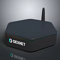 DEXNET Black Wireless Computer Network Device With External Antenna And Connectivity Features