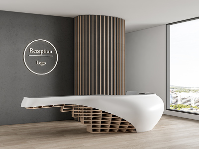 Modern reception desk model