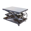 Hydraulic Mobile Scissor Lift Table With Metal Frame And Flat Top Surface
