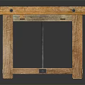 Wooden Public Bench With Simple Design And Natural Wood Material For Outdoor Public Areas