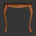 Modern Single Chair With Curved Orange Wooden Legs And Dark Brown Seat