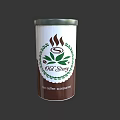 Old Story Coffee Canister With Tea Coffee Accessories And Cup Design