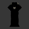 Dark Gray Robe With Golden Embellishments On Shoulders And Chest