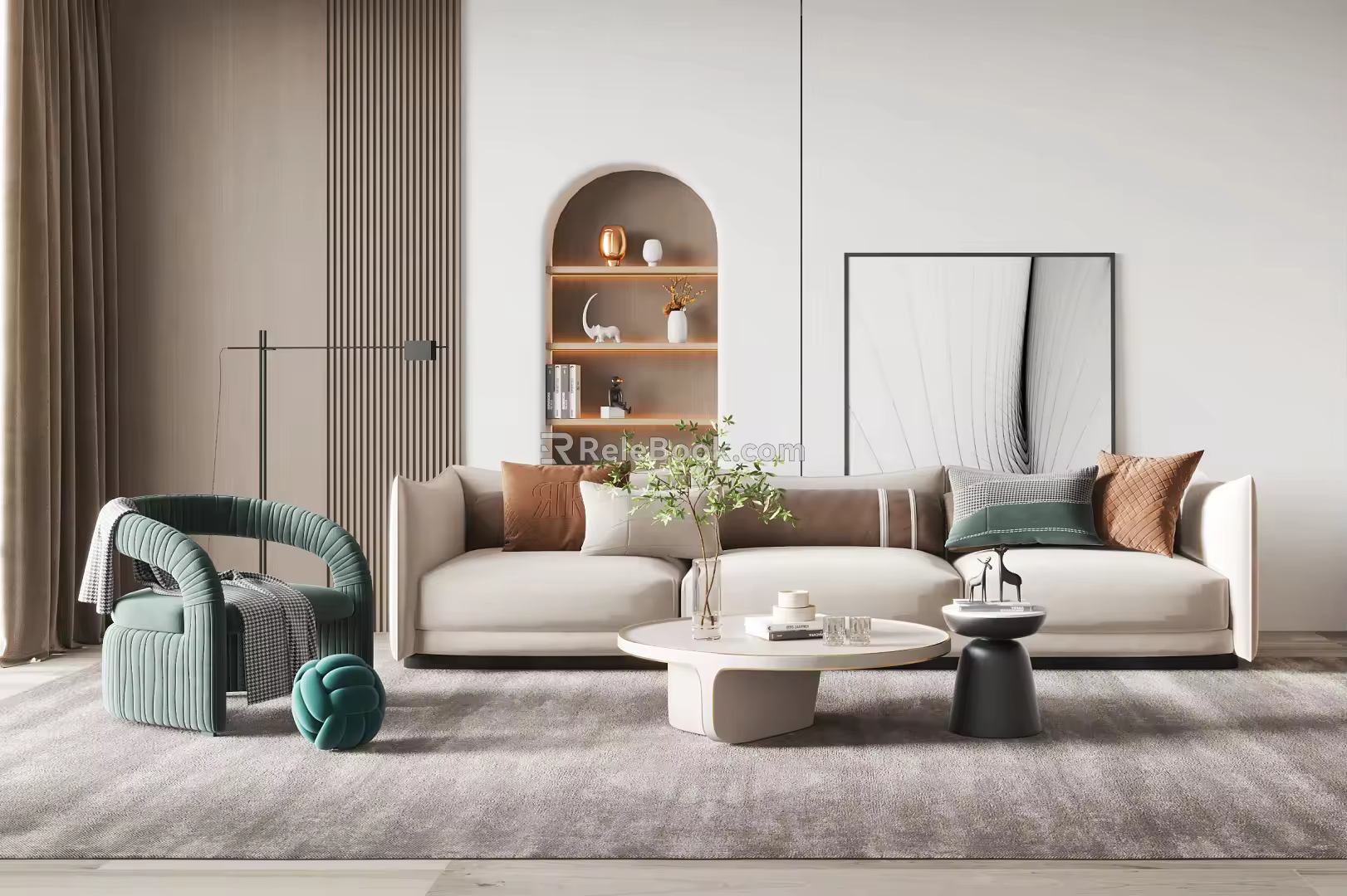 Modern Sofa Coffee Table Combination Sofa Coffee Table 3d model