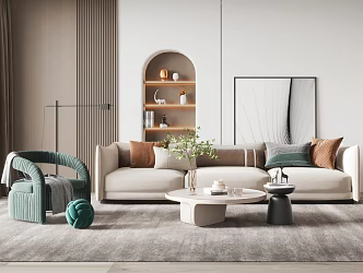 Modern Sofa Coffee Table Combination Sofa Coffee Table 3d model