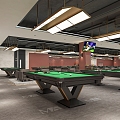 Modern Billiard Room 3d model