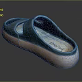 Comfortable Home Slippers Green Upper With Light Brown Sole Balance Label Soft Fabric Lining For Daily Wear
