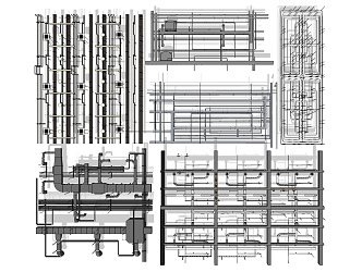 Industrial LOFT Pipe Ceiling Pipe Fire Access 3d model