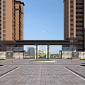 new chinese style gate 3d model