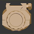 Golden Mechanical Weapon Component With Precision Metal Parts And Shiny Surface