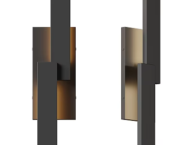 Modern Outdoor Lights Design With Black Metal Frame And Warm Illumination 3d model