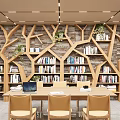 Creative Bookcase Tree-Shaped Bookshelf Display Cabinet Display Rack Storage Rack Decorative Rack Storage Cabinet 3d model