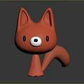 Cute Red Fox Stuffed Toy With Big Ears And White Nose Design