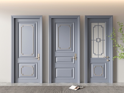 Jane's flat door single bedroom door 3d model