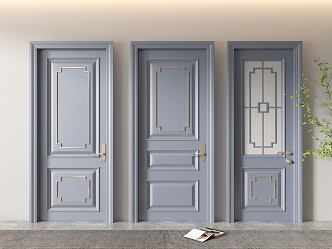 Jane's flat door single bedroom door 3d model