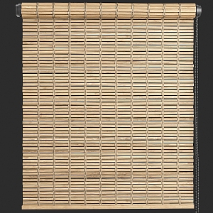 Solid Wood Venetian Curtain Bamboo Curtain Summer Mat New Chinese Style-Silent Style Homestay 3d model