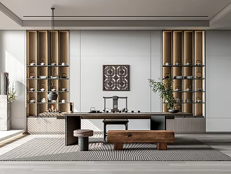 New Chinese Tea Room 3d model
