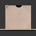 Computer Mouse Pad With Vinyl Record Design And Open Packaging Sleeve On White Background 3d model