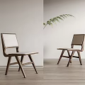 Modern Wooden Dining Chair With Upholstered Seat For Stylish Home Interior Design