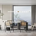 Quiet table and chair combination 3d model