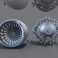 Axial Jet Engine Turbofan Engine Aircraft Engine Jet Engine Turbine Turbofan Engine Aero Engine Industrial Equipment 3d model