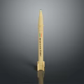 Military Weapon Missile With Beige Body Iranian Flag And Fateh 110 Markings
