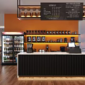 Elegant Modern Café Interior With Wooden Floors Pendant Lights And Green Plants