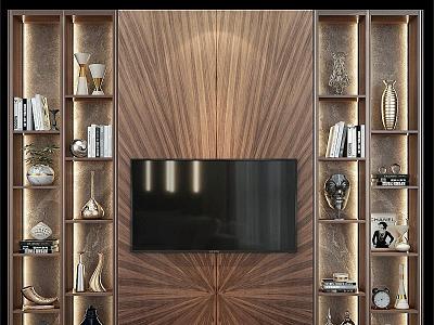 Light Luxury TV Background Wall TV Cabinet model