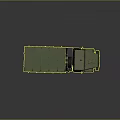 Military Green Heavy Duty Cargo Truck 3D Model With Racks 3d model