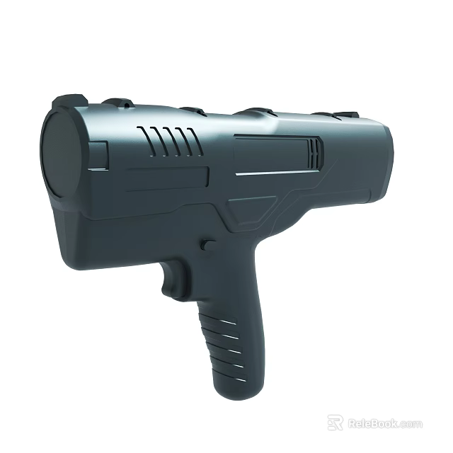 Black Handheld Device With Ergonomic Grip And Control Buttons Design 3d model 