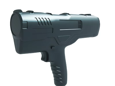 Black Handheld Device With Ergonomic Grip And Control Buttons Design 3d model
