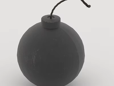 3D Rendered Black Grenade Model With Visible Fuse And Smooth Surface 3d model