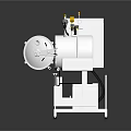 Sturdy Industrial Mechanical Equipment With Circular Component Control Panel And Stand