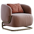 Fuchsia single sofa 3d model