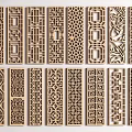 new chinese style openwork window openwork window grilles pane 3d model