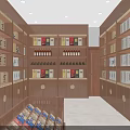 Tobacco and Liquor Store Interior with Wooden Shelves Stocked with Various Cigarettes and Alcohol Bottles