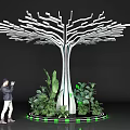 Modern Pillar Science and Technology Tree 3d model