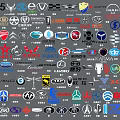 Collection Of Various Car Brand Logos In Colorful Iconic Designs