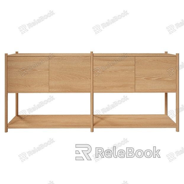 Oak Nordic Bamboo Side Cabinet 180 model