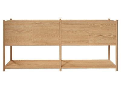 Oak Nordic Bamboo Side Cabinet 180 model