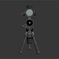 High Precision Sniper Rifle With Optical Scope Tripod Stand And Metallic Long Barrel 3d model