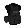 Black Tactical Vest With Multiple Pockets Shoulder Straps And Front Panel Design