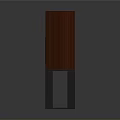 Electronic Audio Speakers With Red Wooden Enclosure Black Drivers And Gray Stands Against Gray Background